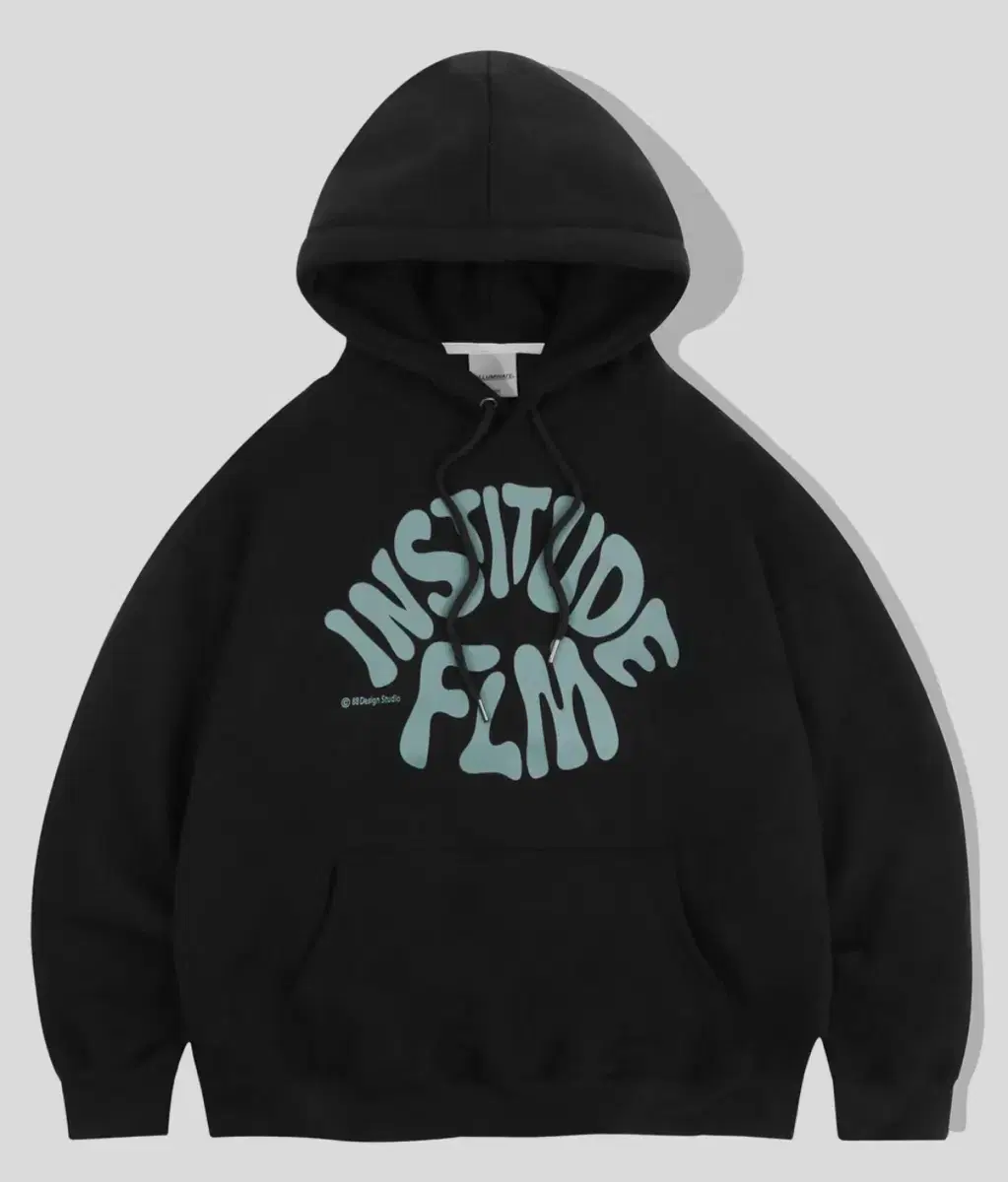 Illuminated Overfit Graffiti Logo Hoodie-Black