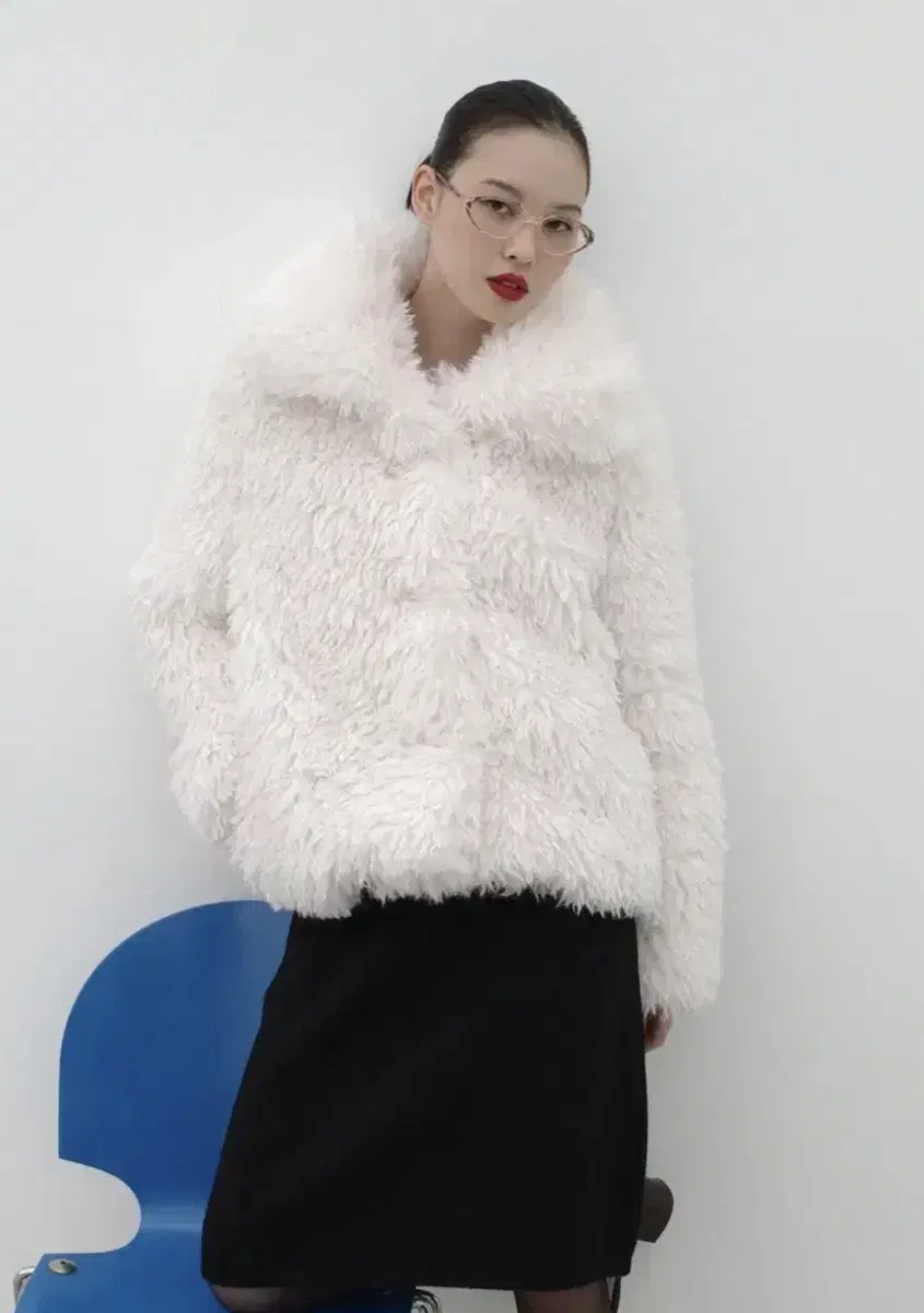 포니테일 Shaggy Faux Fur Jacket 퍼자켓 단시간1회착용