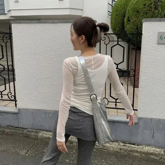 타낫 T/T Tawa shirring wrap pants (gray)