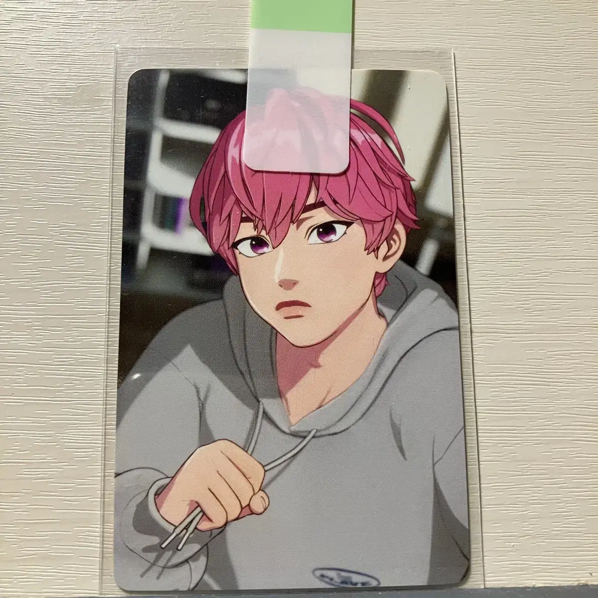 Plave bamby hooded photocard