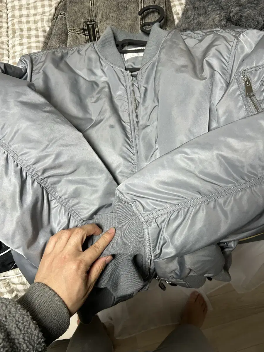 Zavanas Bloo Gray MA-1 Mayan Bomber XL