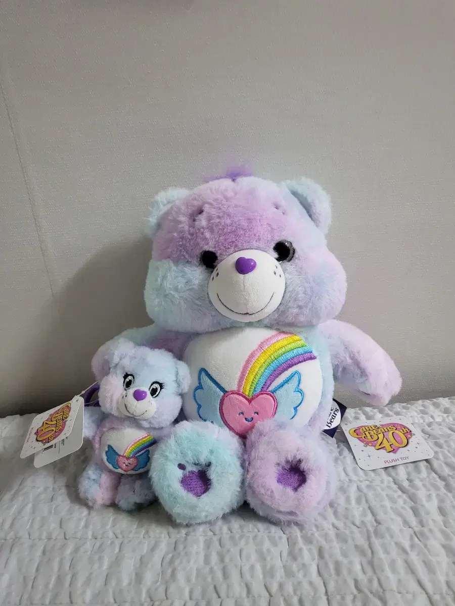 40th Anniversary Care Bear Doll, keyring Set