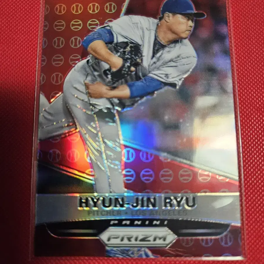 류현진 2015 Panini Prizm red baseball prizm