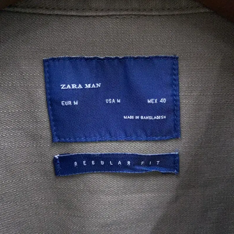 자라 ZARA 캐쥬얼 카키 긴팔 셔츠 95 S03731