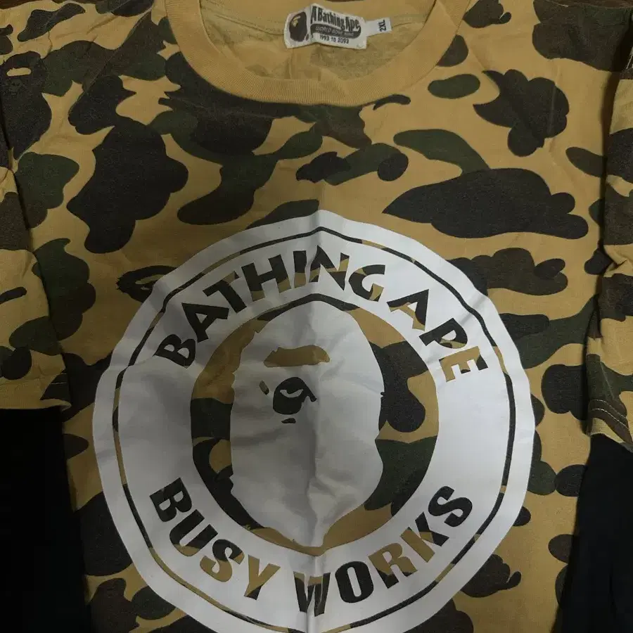 베이프 bape 카모 긴팔 티셔츠 2XL