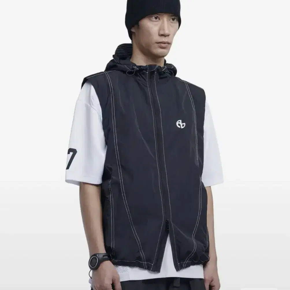 [새상품] 노매뉴얼 nylon hooded vest 조끼 베스트