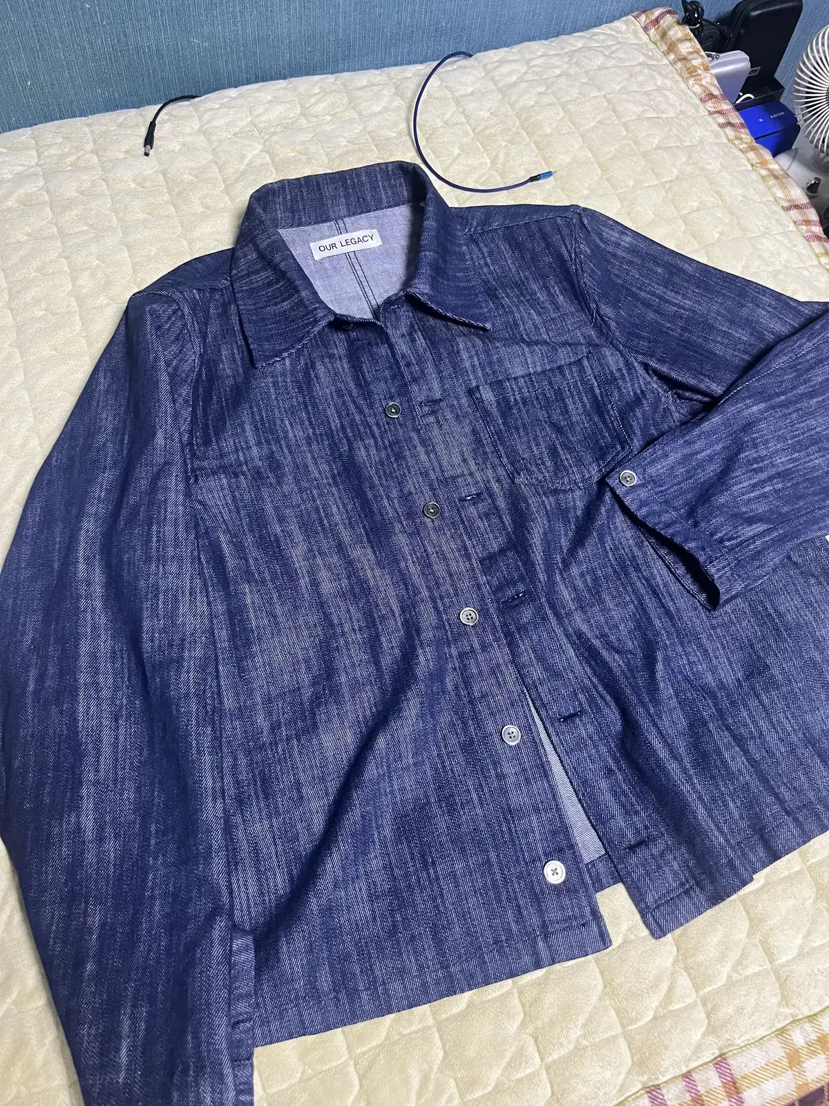 Haregashi bloo Draped denim shirt jacket size 50