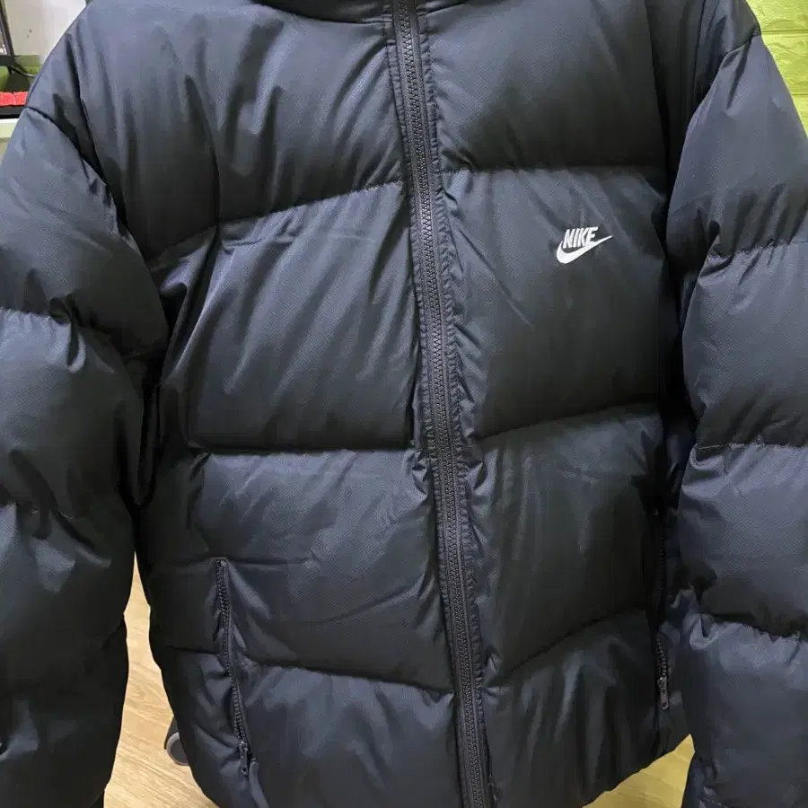 나이키 패딩 NSW Puffer Jacket Black,1회 착용,검은색