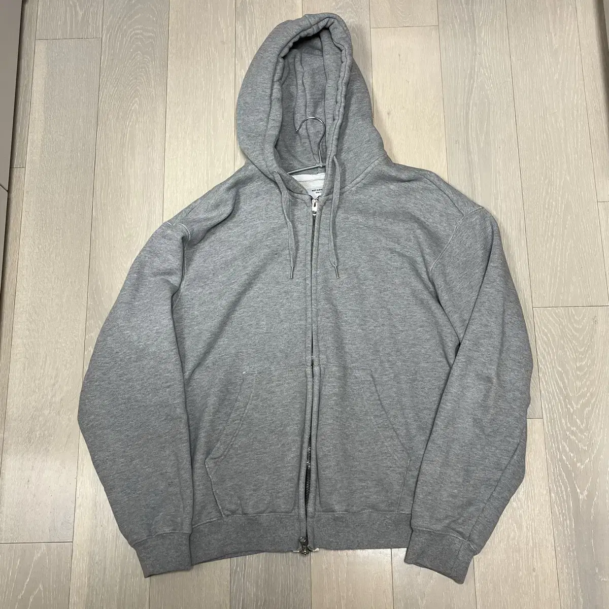 Bonded hooded zip-up (zuri) gray for sale