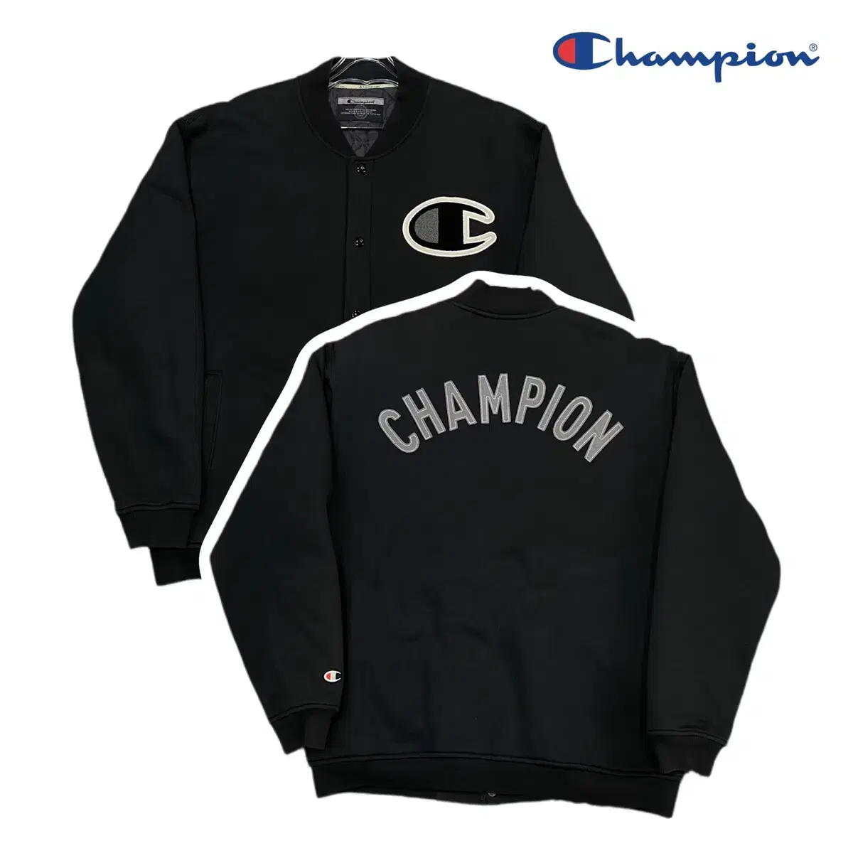 Champion Big Logo Varsity Stadium Jacket