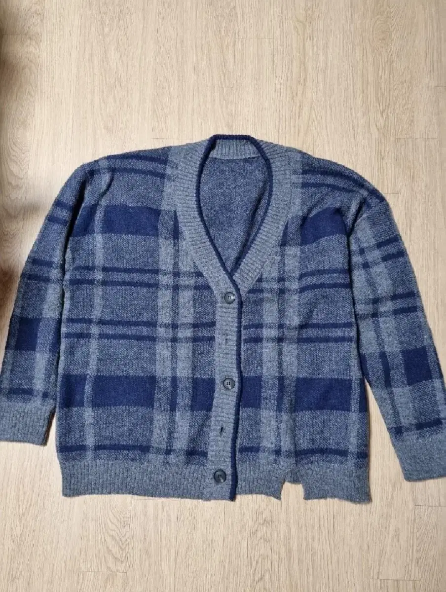 Wooyoung Mi Woo Style semi Overfit Check Cardigan 105