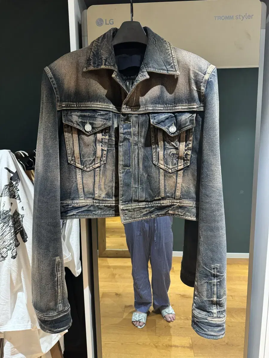 Junge 24FW Collection Padded Cropped Denim Jacket 50 (with hanger, cover)