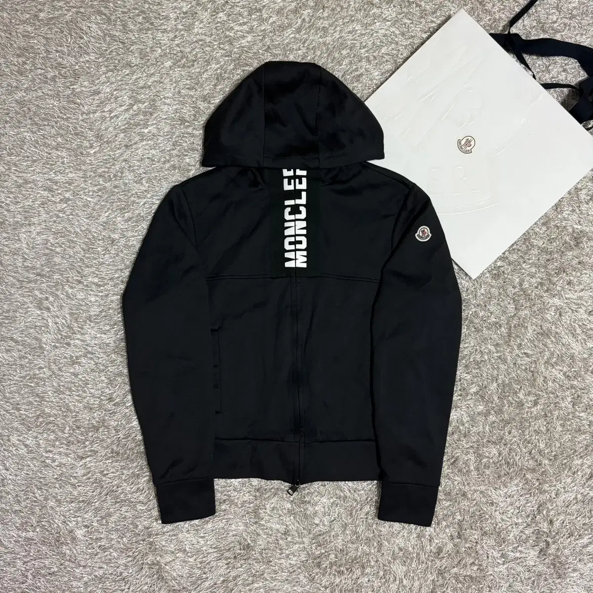 Moncler Maglia Waffen Patch Hoodie Zip-up