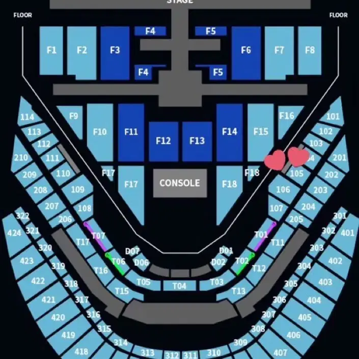 NCT 127 콘서트 첫콘 1층 105구역 M열 양도합니다