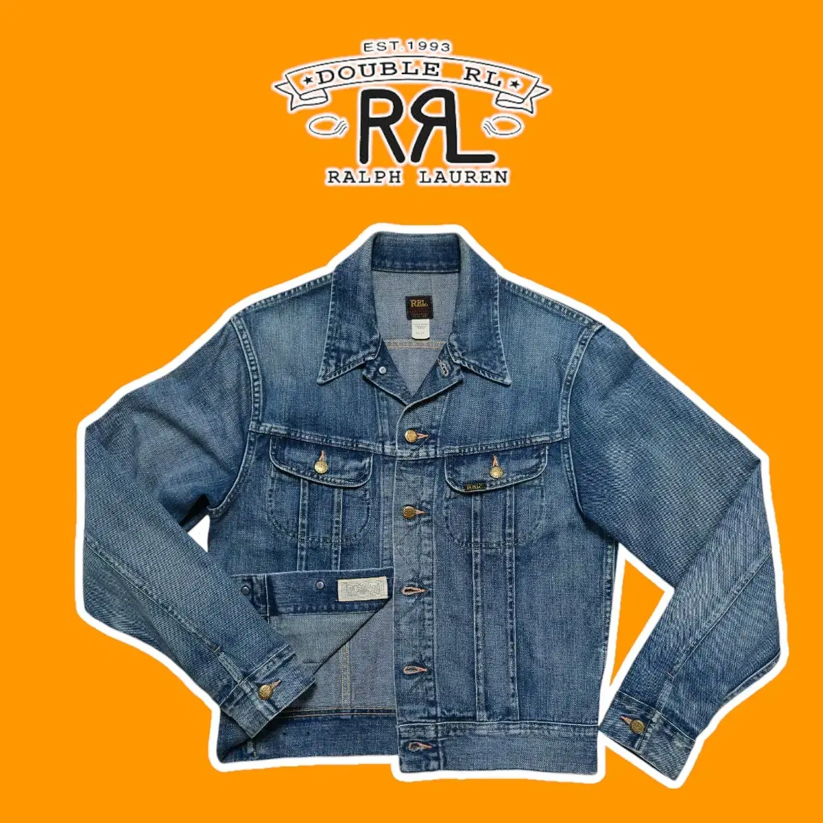 RRL Double L Lot271 Leeland Denim Trucker Jacket S