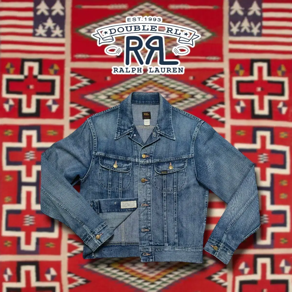 RRL Double L Lot271 Leeland Denim Trucker Jacket S