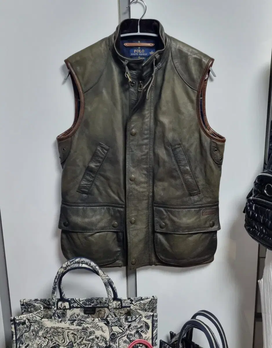 Genuine) Polo Ralph Lauren leather vest jo