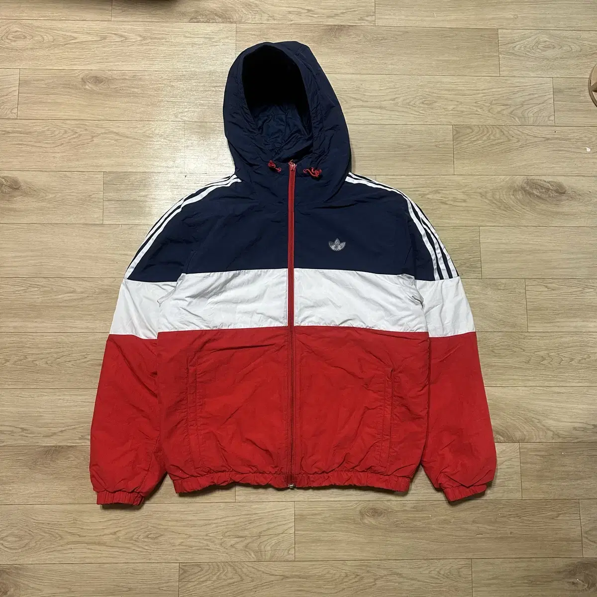 adidas Old School Windbreaker Jacket Hoodie [M-L].