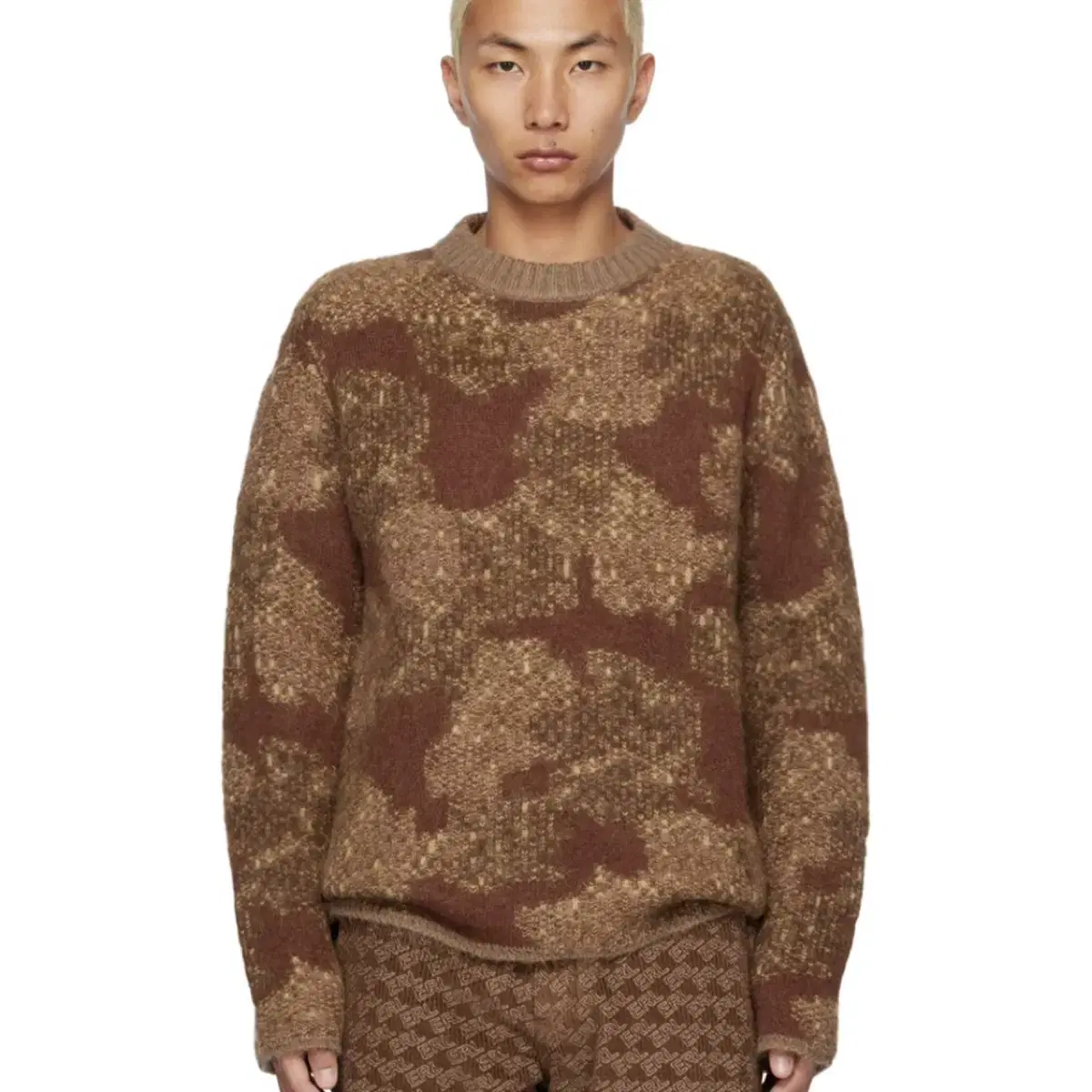 ERL Camouflage Jacquard Knit Sweater