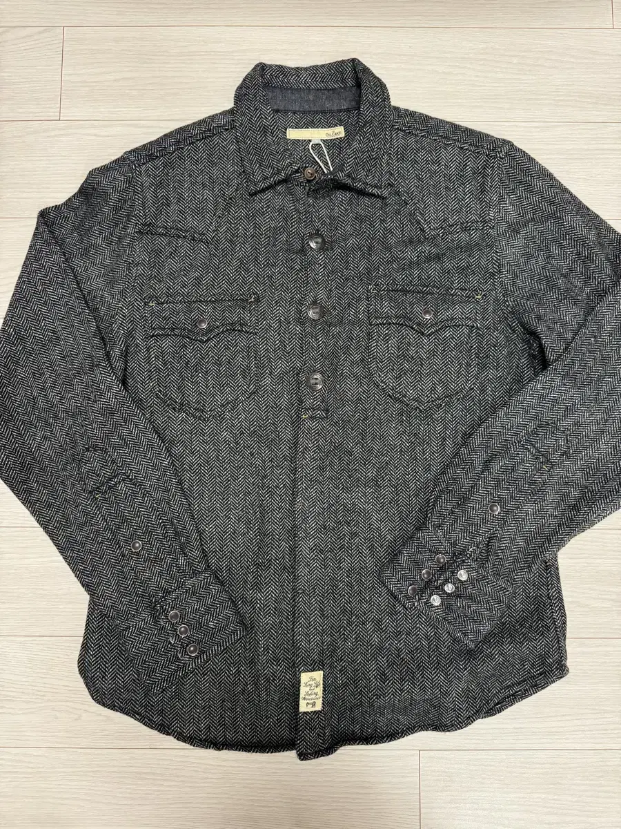 Oil cake herringbone western shirt