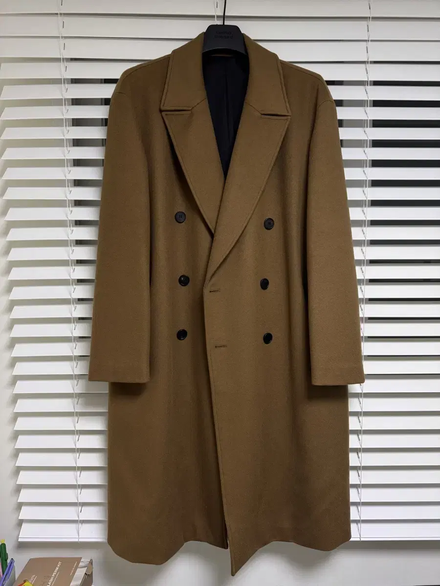 Elmud Alan Overcoat Camel Brown