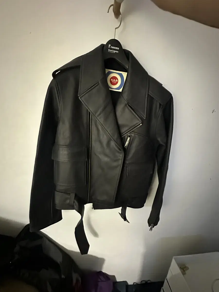 ANB Rider Leather Jacket Size M Cowhide