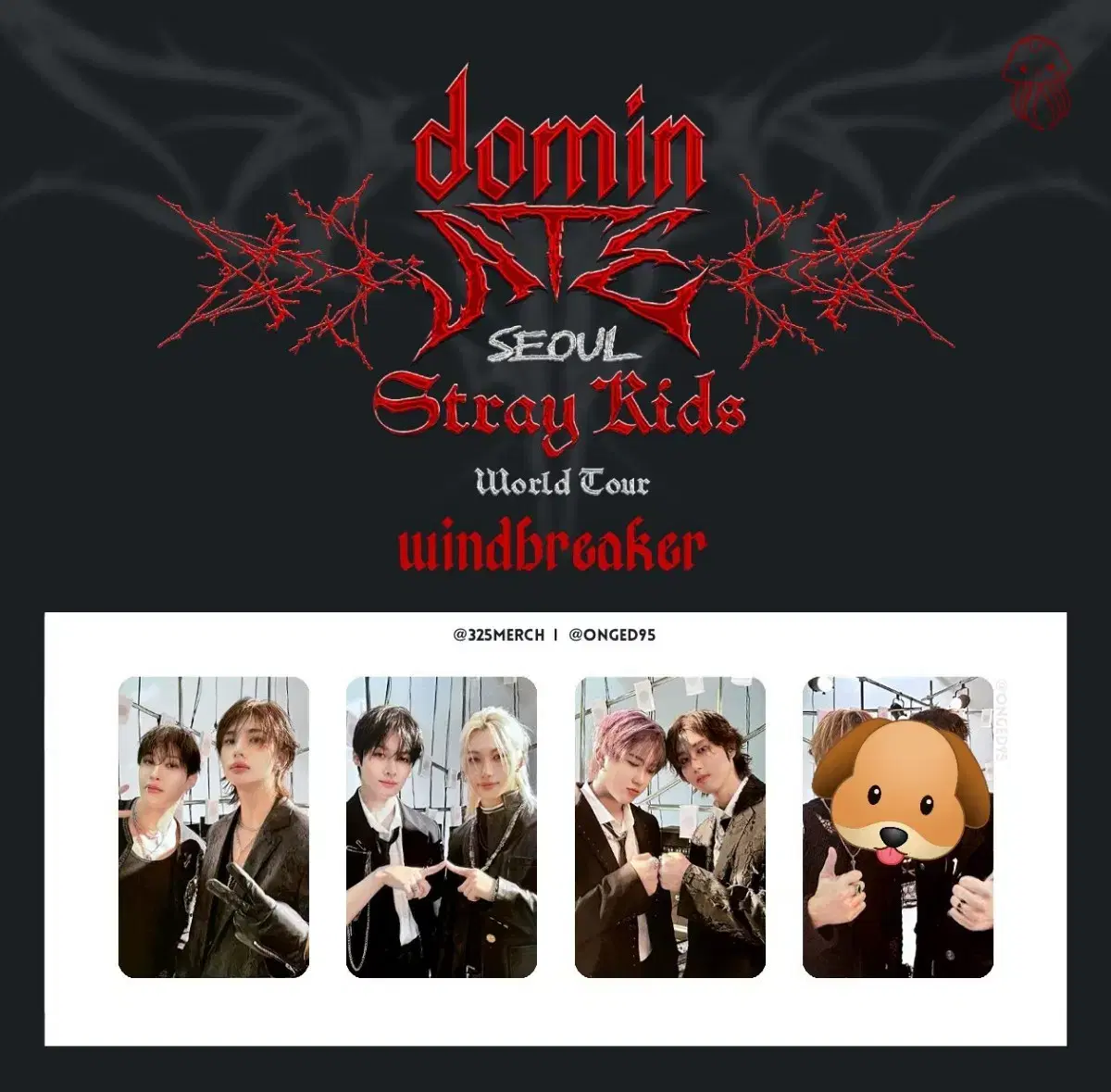 straykids skz dominate concert md windbreak photocard buncheol