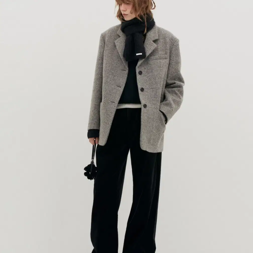 로우클래식 FINE ALPACA WOOL BLAZER COAT_GREY