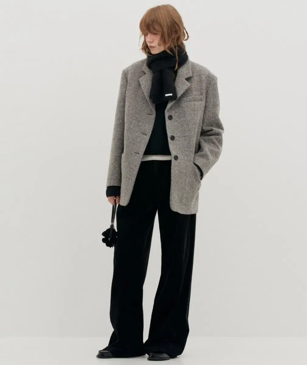 로우클래식 FINE ALPACA WOOL BLAZER COAT_GREY