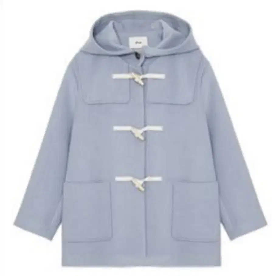 에프알알더블유 Hooded Duffle Half Coat 민트블루