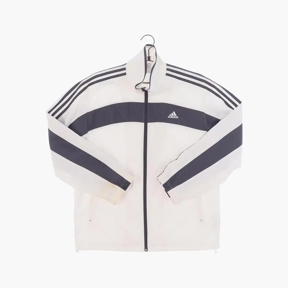 adidas Ivory & Charcoal Windbreaker