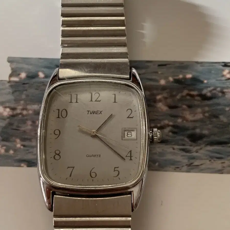 빈티지 타이맥스 timex 쿼츠 밴딩 시계 (unisex)