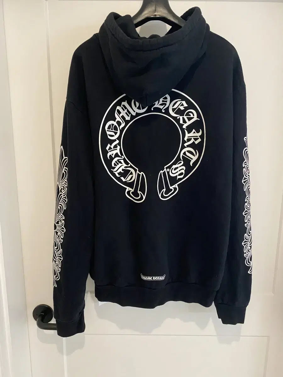 [L] Chrome Hearts Horseshoe Floral Hoodie Zip-Up Black