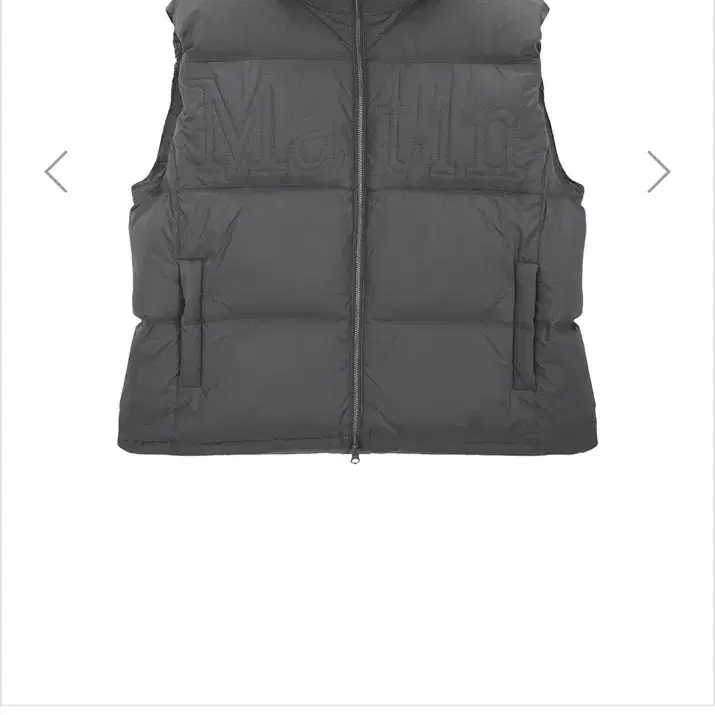 마뗑킴 패딩조끼, big logo point down vest 그레이 L