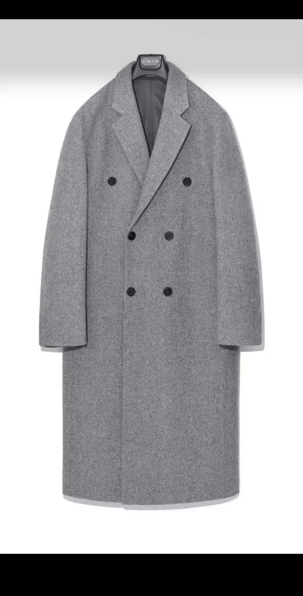 Mamagari Herringbone Twill Double Coat Gray 50