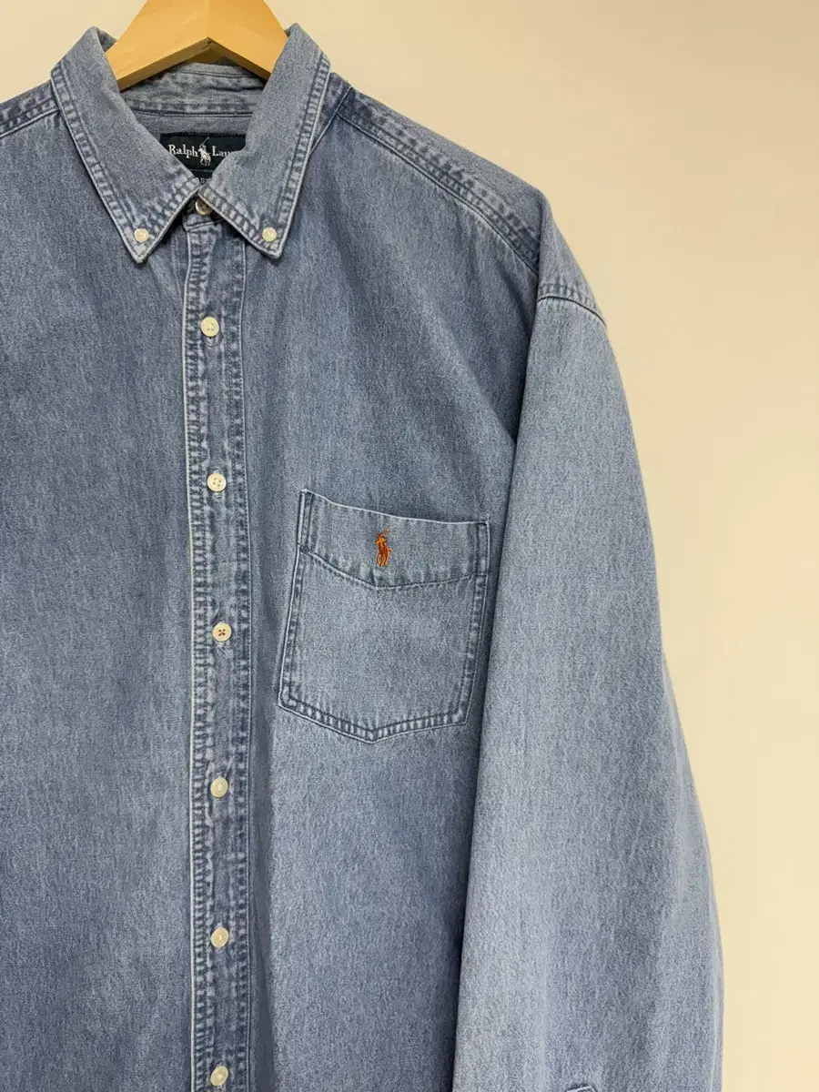 65. Polo Vintage Long Sleeve Denim Shirt