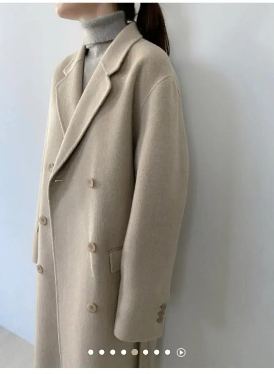 Flat Base Mocha Handmade Coat Oatmeal