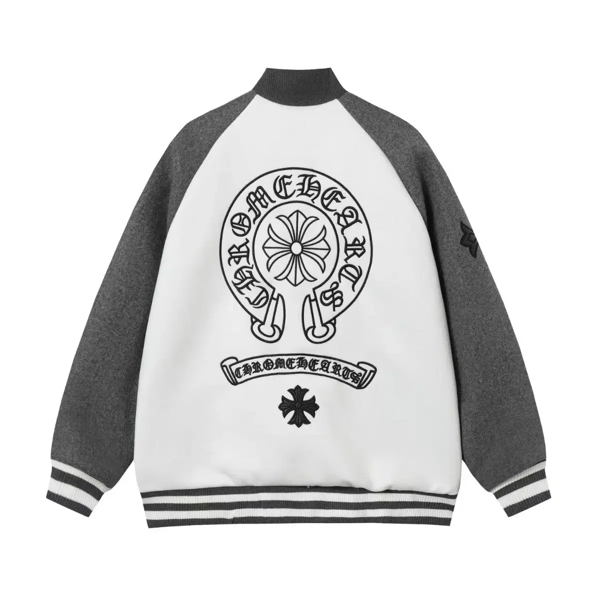 Chrome Hearts White Stadium Jumper Coat