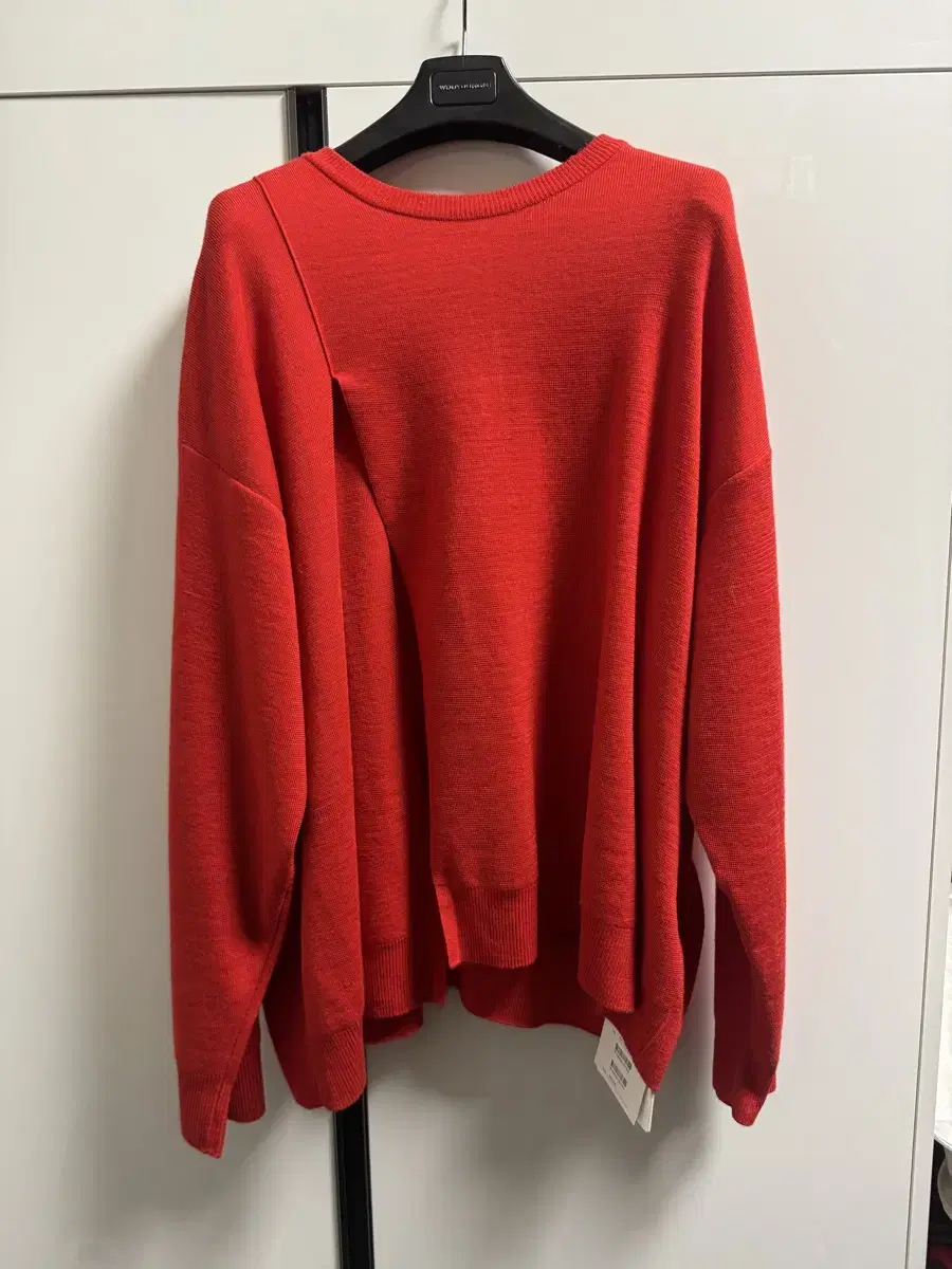 [50] Wooyoung Mi Incision Knit Red