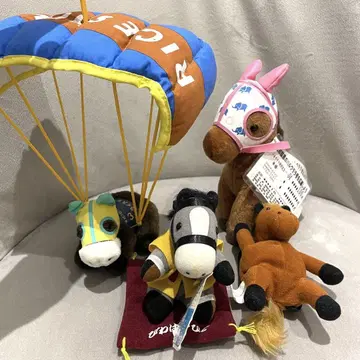 [묶음 판매! 레어 !]경마 말 봉제 인형 하루우라라 라이스 샤워
