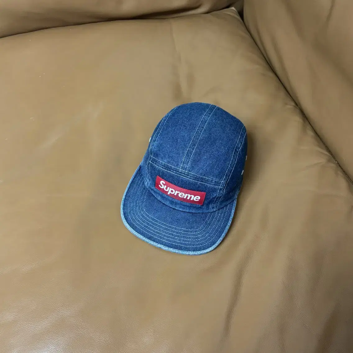 Supreme 슈프림 데님 캠프캡 모자 (Washed Denim)