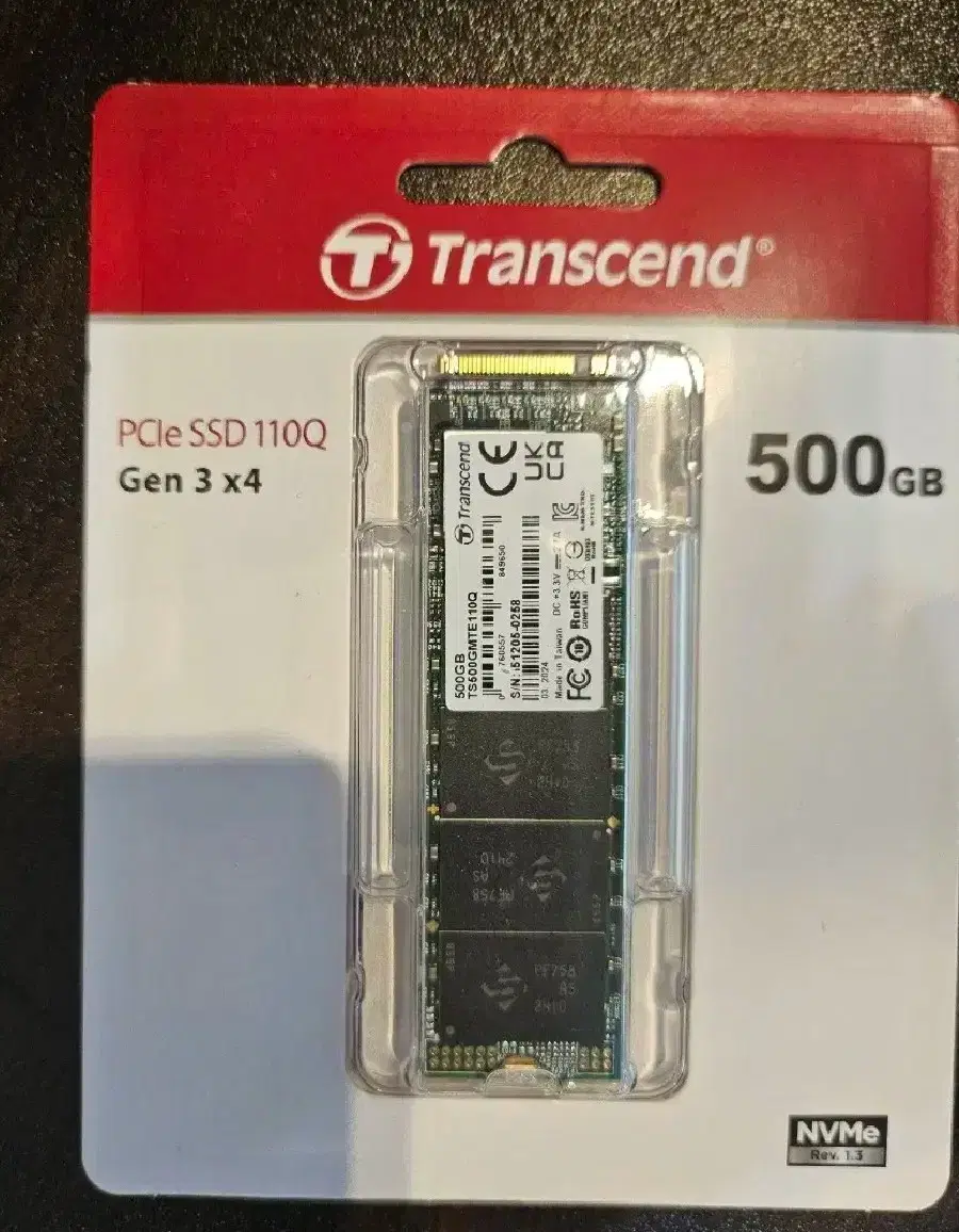 SSD M.2 (NVMe) 500G미사용 2개