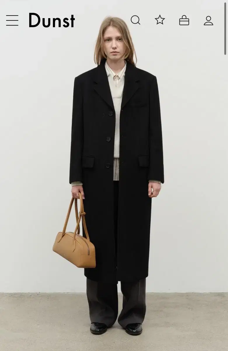 던스트 UNISEX 2-WAY 3 BUTTON CASHMERE COAT