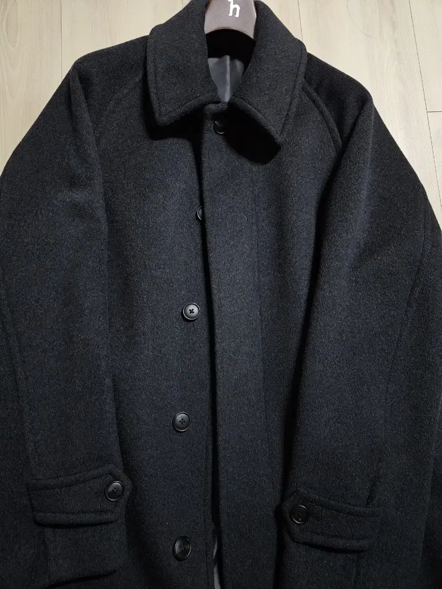 Hedges HIS Cannaby Balmacan Coat Charcoal Gray M