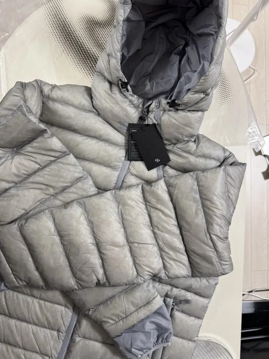 (2size 105)San San Gear Serpentine Puffer Jacket Grey - 24FW