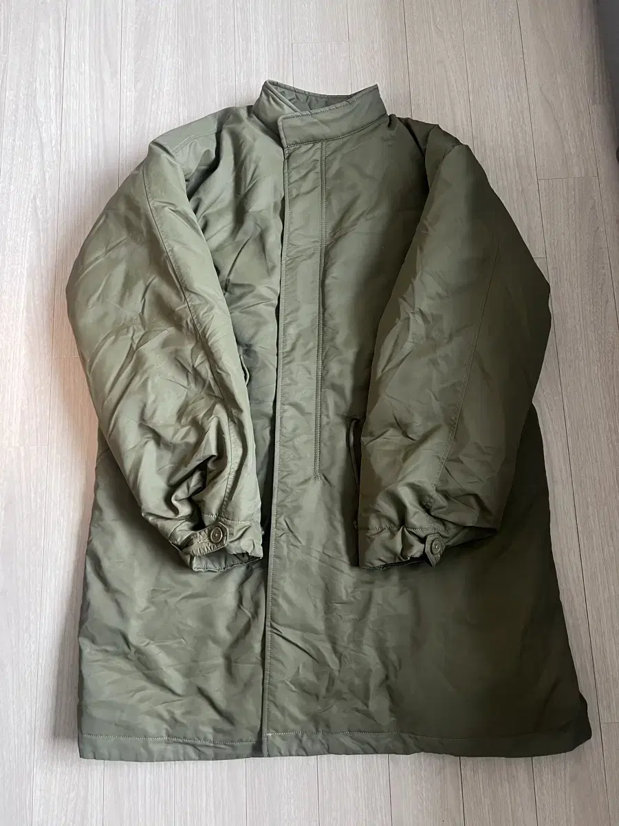 Zavanas 111 Essential Fishtail Duck Down Long Puffer 1-Khaki L (1 wear)