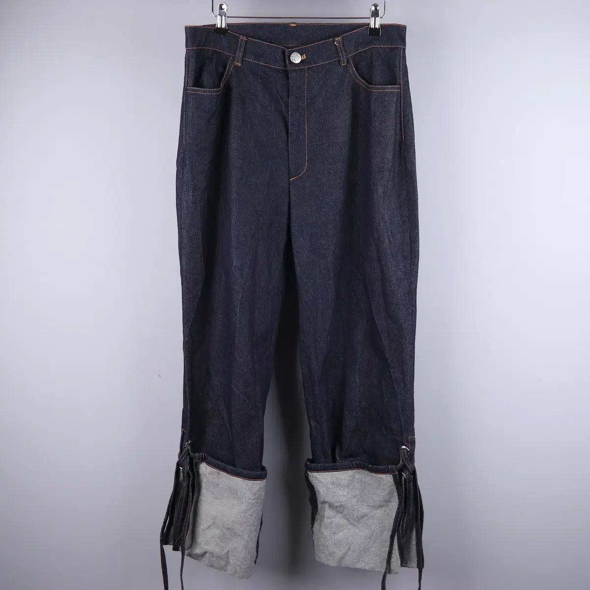 Vintage Rolled Up Denim Pants Jeans (30) 1467