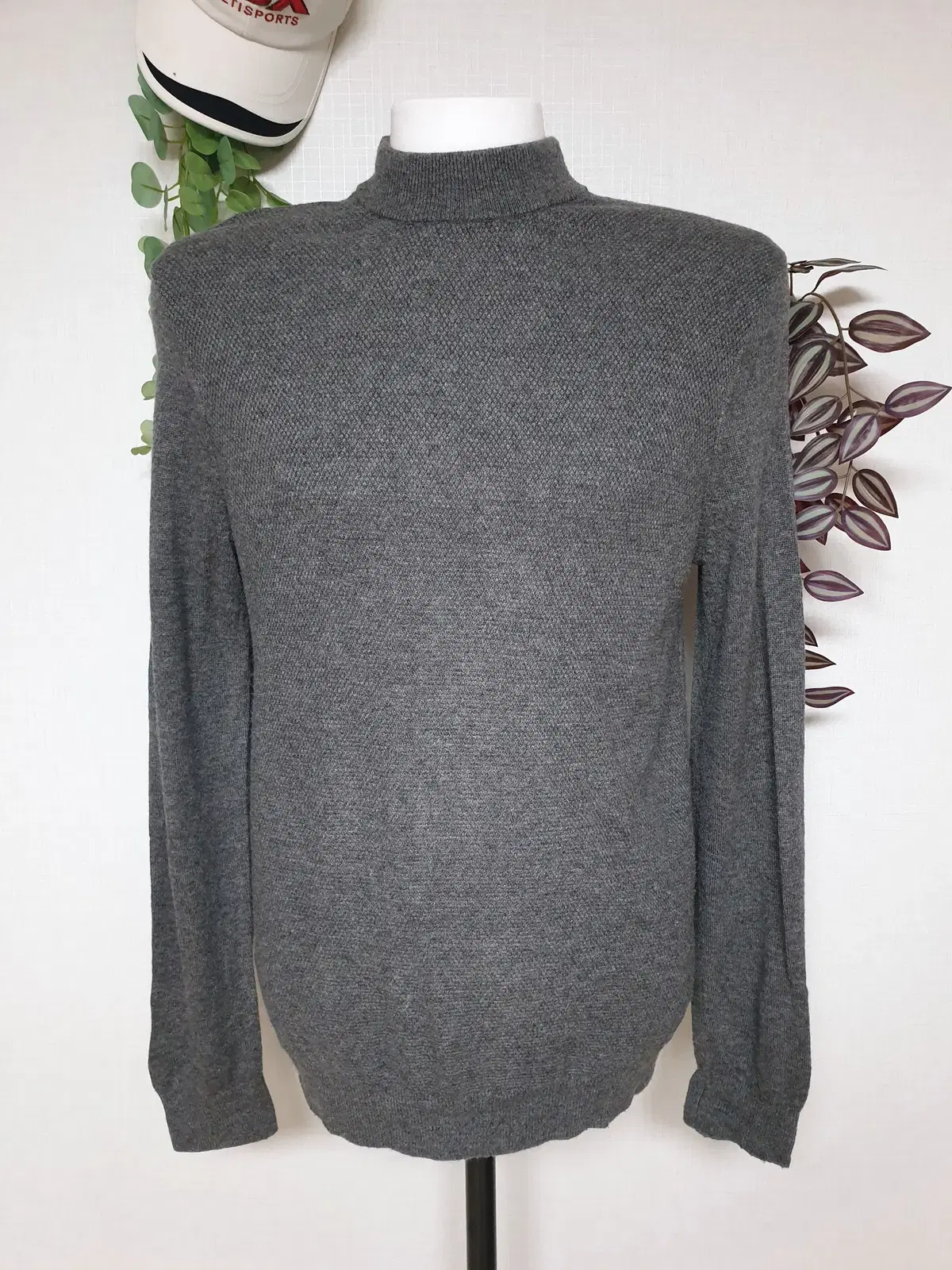 Men's cashmere knit 100 gray vahn JIA