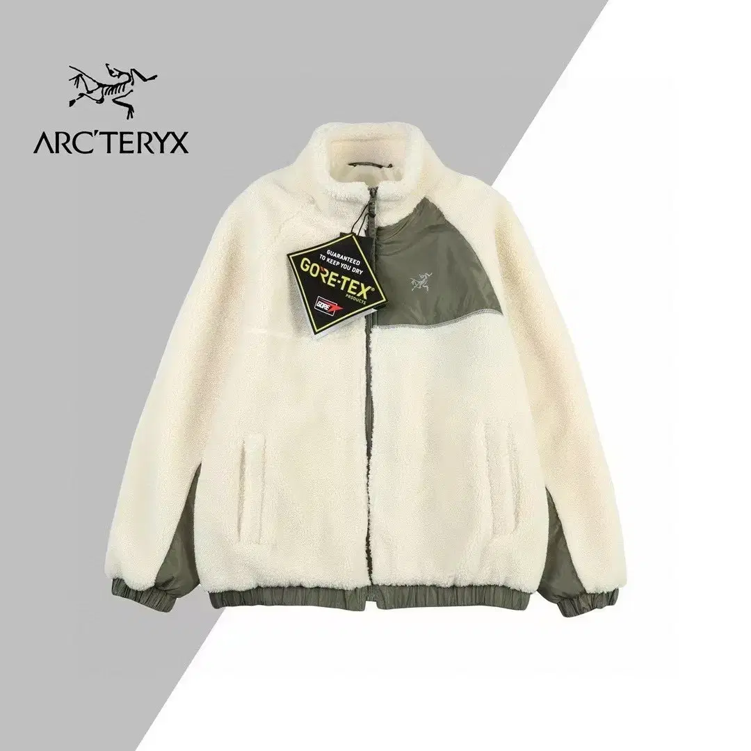 Arcteryx 아크테릭스 패치 워크웨어 양털 패딩 흰색 재킷