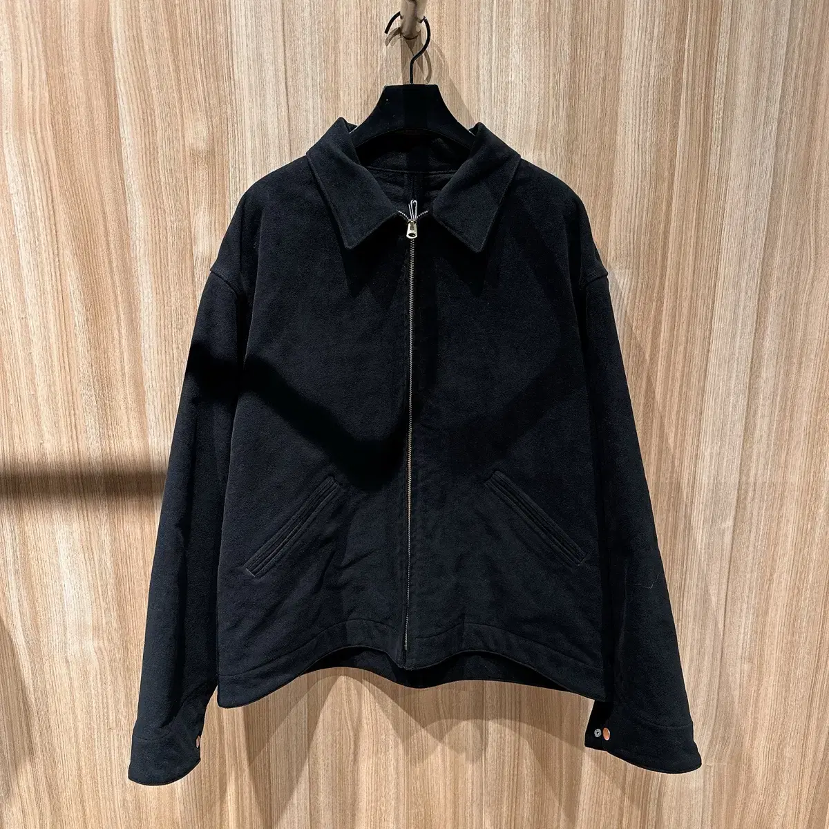 (Genuine/New) COMOLI Men's Black Moleskin Jacket